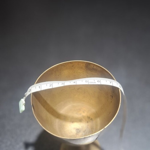 Brass liqueur glass used, vintage style, 100-120 ml