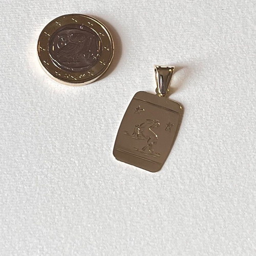 Zodiac Aries gold k14 pendant used