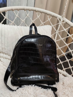 Backpack Axel black faux leather used