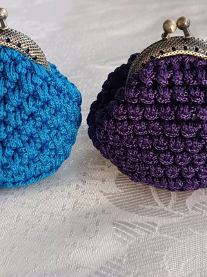 Handmade key wallets new, blue and purple