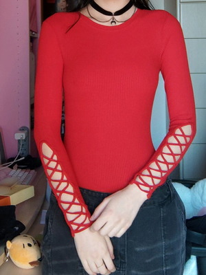 Bershka Red Bodysuit XS like new