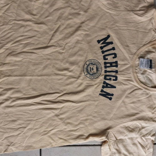 Authentic Michigan Wolverines long-sleeve shirt used, size Medium, yellow