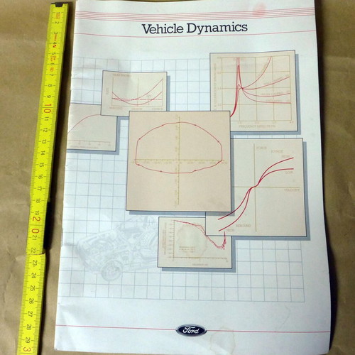 Vehicle Dynamics book used from Ford