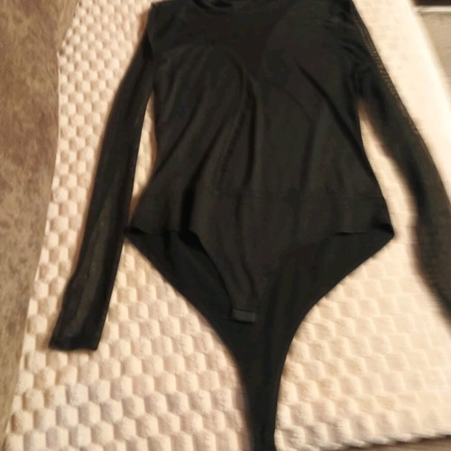 Black bodysuit like new with transparency, size M