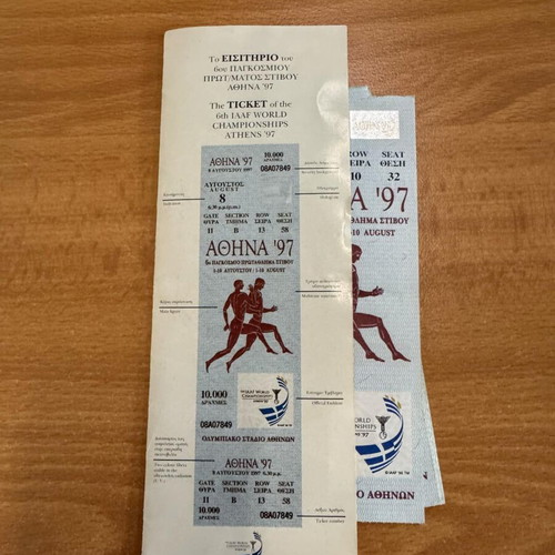 Ticket pack from 1997 World Athletics Championships like new