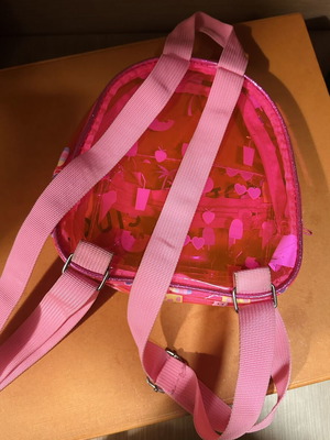 Summer transparent backpack pink, like new