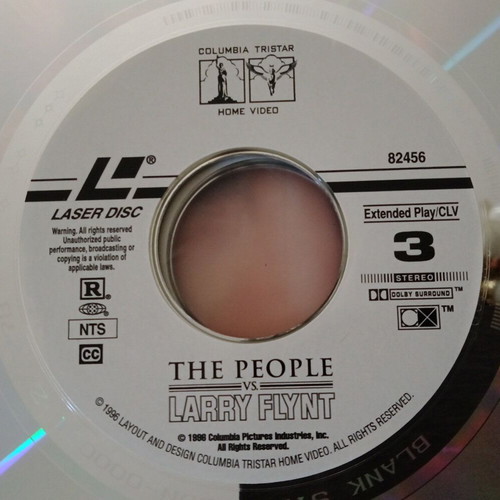 The People Vs. Larry Flynt LaserDisc like new, drama
