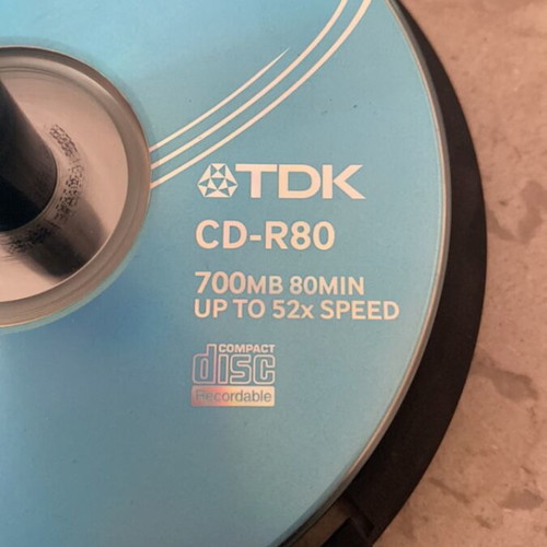 TDK CD blank 700MB used, pack of 10 discs