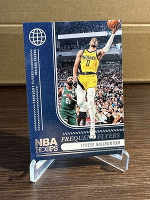 Tyrese Haliburton Card 2024-25 Panini NBA Hoops Frequent Flyers #7 Indiana Pacers new