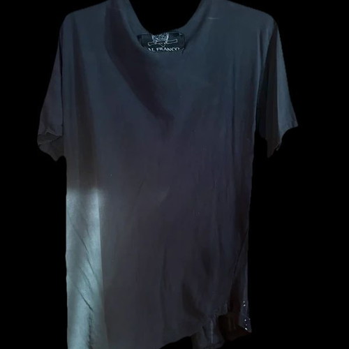 T-shirt Al Franco black with drip print used, size L