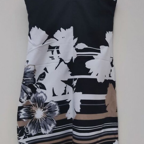Summer dress like new, black and beige, size M 38 10