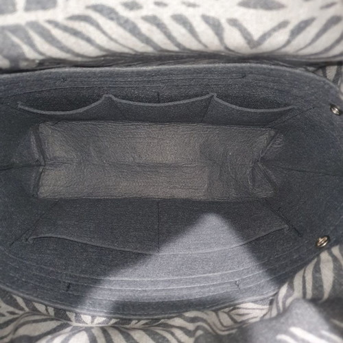 Handmade backpack bag new, knitted with gray leather details