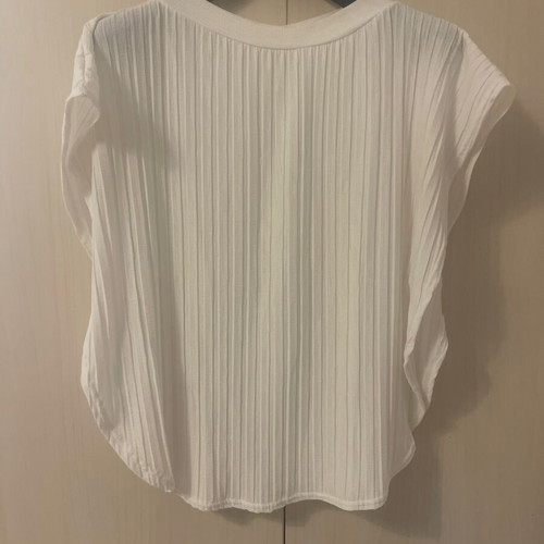 Miss Simbolo pleated white blouse one size