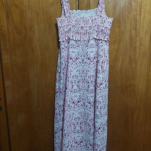 Zara summer dress like new, long with side slit, cotton and linen
