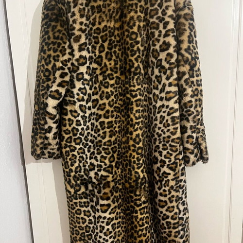 Animal Print Fur Coat Trilogy like new, brown