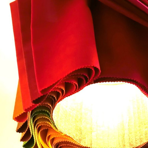 The Swatch Swirl Redesign Pendant Light new, upcycled interactive