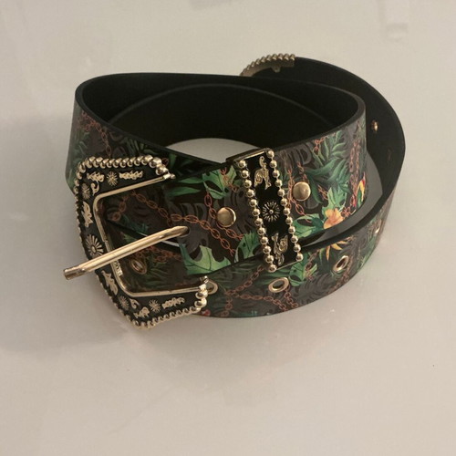 Belt with Parrot Pattern new, multicolored, size 115