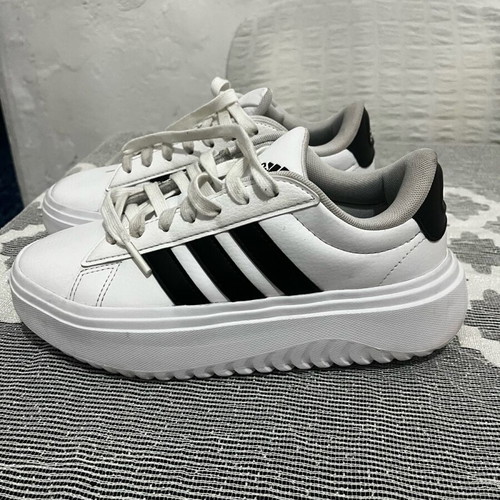 adidas gazelle silver green womens adidas Women's Grand Court 2.0 Sneakers | White/Black