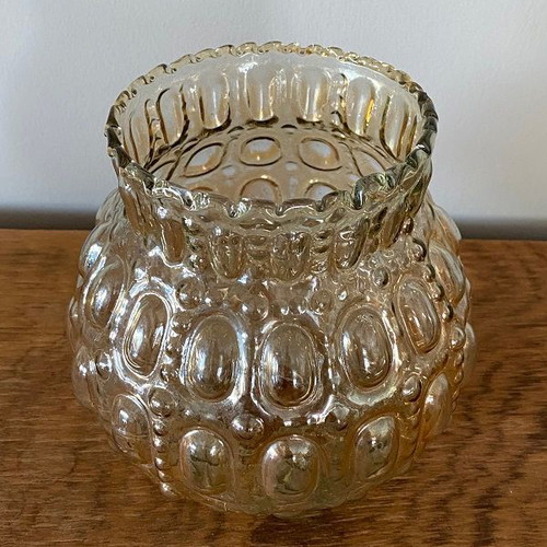 Lamp glass used, antique, set of 3 pieces