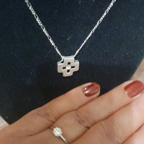 Vintage 925 set cross and engagement ring like new