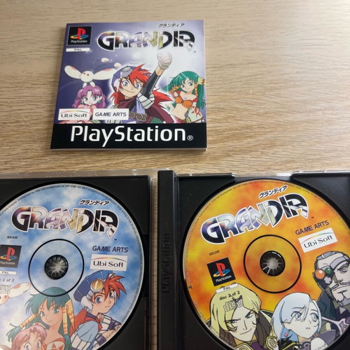Grandia game for PlayStation 1 used, complete PAL set