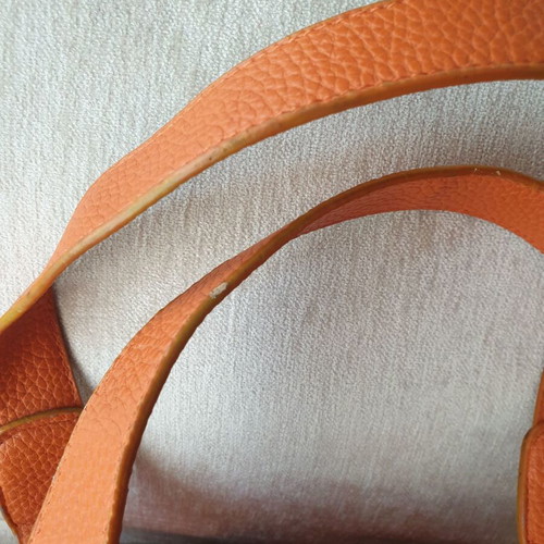 Orange shoulder bag new synthetic leather