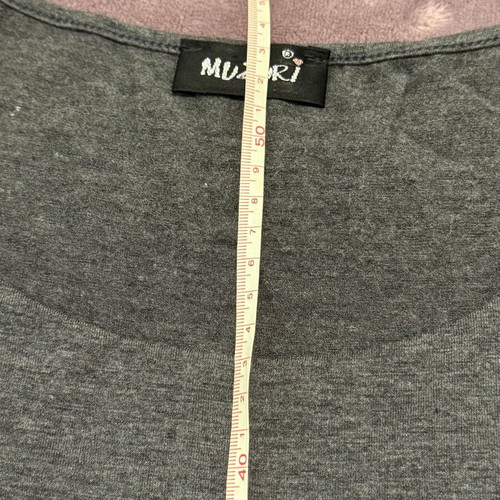 Grey blouse with balloon sleeves like new, size M