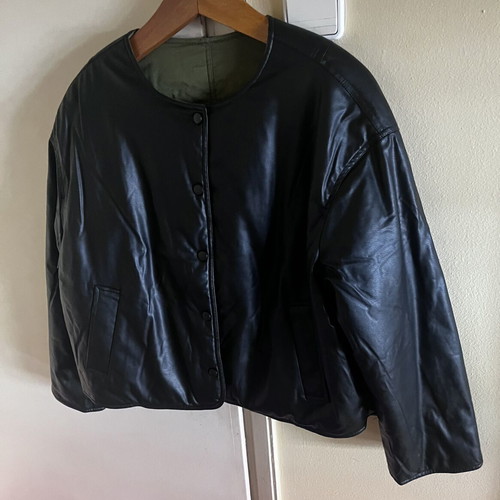 H&M reversible bomber jacket XXL, black and dark green