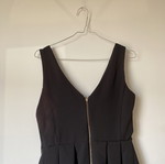 Black floral dress with embroidered flowers, size S