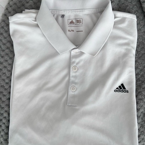 Adidas Golf Solid polo shirt used, XL, white