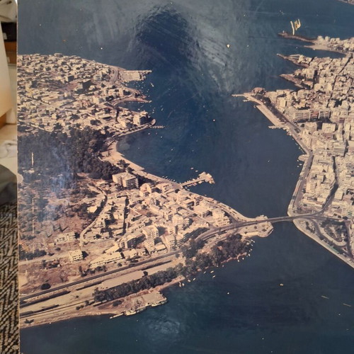 Vintage αεροφωτογραφία μεταχειρισμένη, Χαλκίδα 50x40