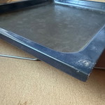 Old baking tray used