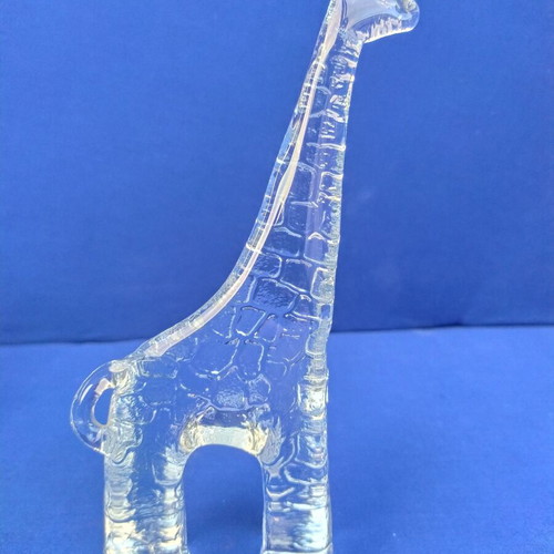 Kosta Boda Giraffe, RCR Cristalleria Italiana Swans and Dolphin Set like new