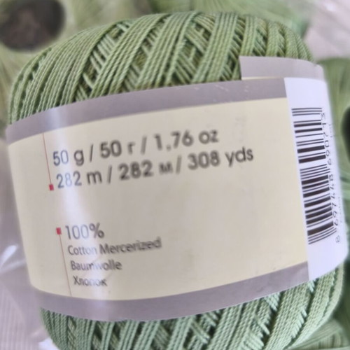 YarnArt Violet yarn set new, 6 pieces, mint color, 100% cotton