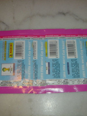Φακελάκια Panini FIFA World Cup Brazil 2014 καινούργια, 5 τεμάχια