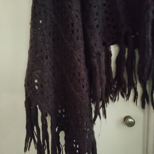 Knitted women's brown cape Sugah by Skondras S/M used
