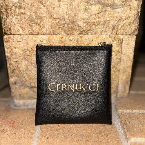 Cernucci black-gold mini pouch wallet new with zipper