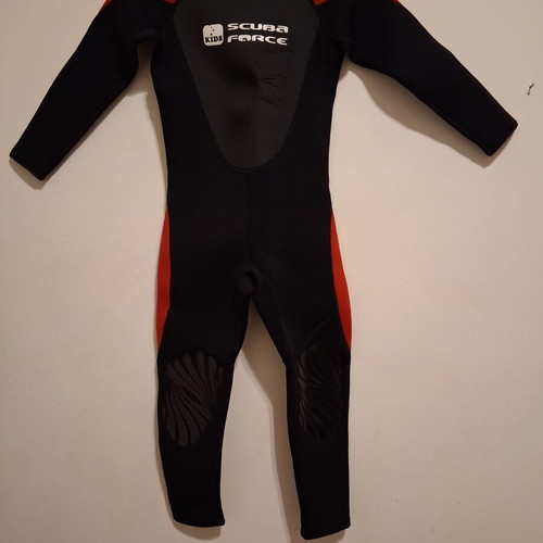 Saily Junior 3mm Kids Wetsuit Scuba Force like new, black/red, size 6