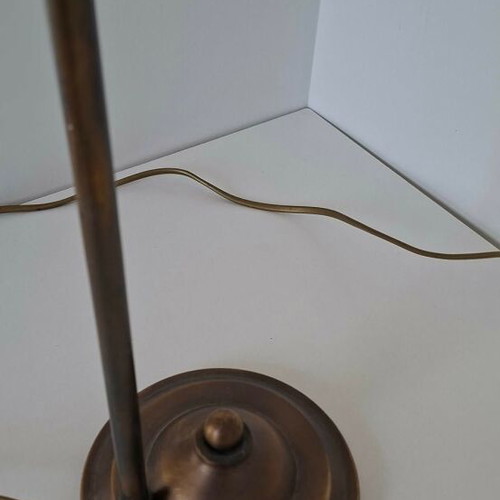 Bronze table lamp used with white Murano Franco Luce glass