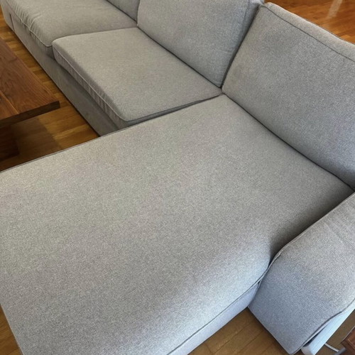 IKEA KIVIK three-seat sofa with chaise lounge like new, extra cover