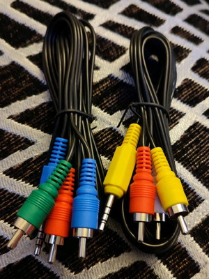 RCA audio video cables new, pack of 2 pieces