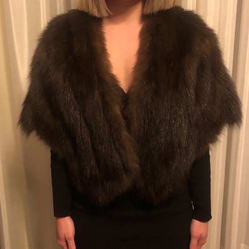 Fox Fur Stole used, brown