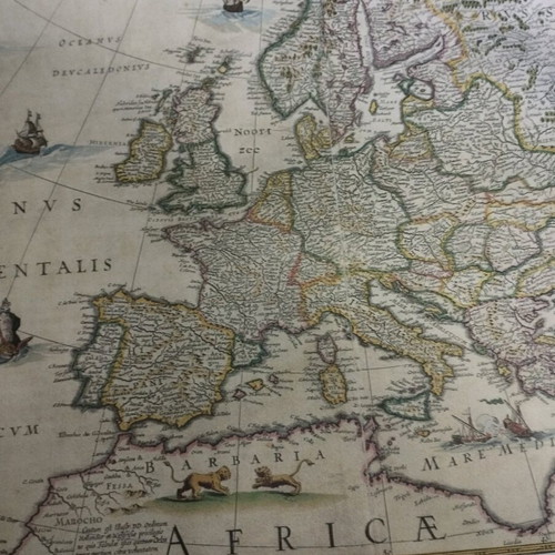 Vintage Hammond Europe map print like new
