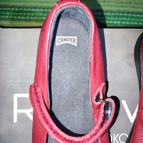 Camber Twins leather girls' shoes size 31 like new, white and red ballerinas