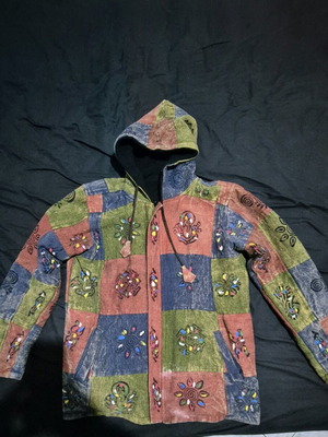Boho cardigan like new, 100% cotton, size L