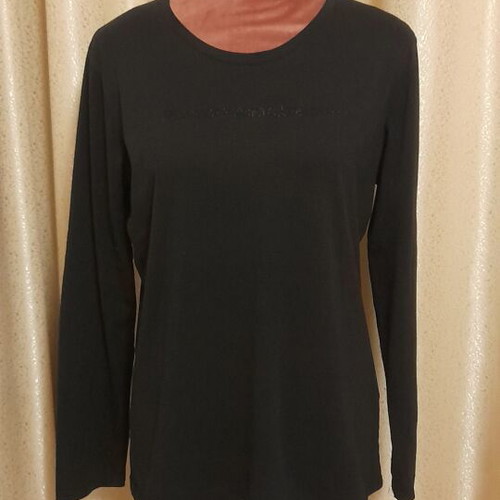 Long-sleeve black blouse used, sizes M-L