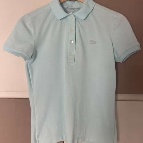 Lacoste women's polo shirt like new, size small, green turquoise