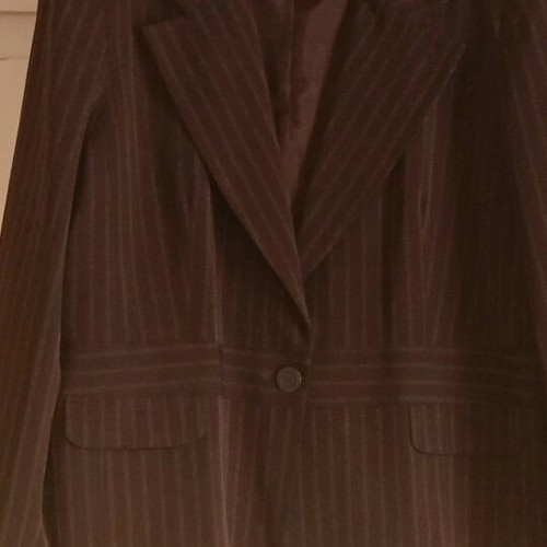 Brown dark South jacket XL with fine stripes like new
