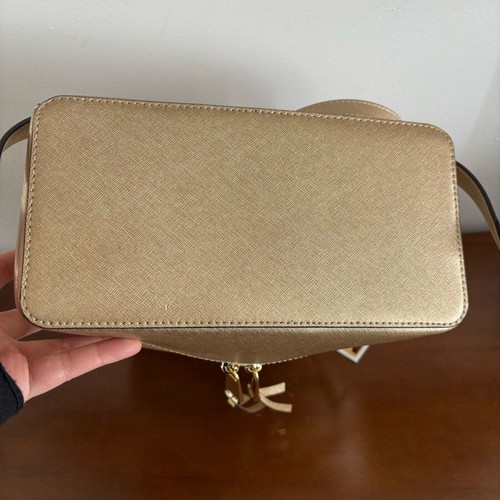 Michael Kors Rhea Medium backpack like new, gold
