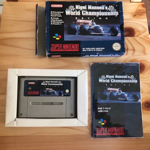 Nintendo SNES Nigel Mansells World Championship Racing μεταχειρισμένο PAL CIB